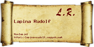Lapina Rudolf névjegykártya